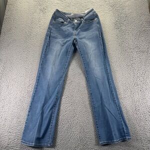 Levis 529 Jeans Womens 8 Blue Cotton Denim Bootcut Curvy Workwear Faded Stretch